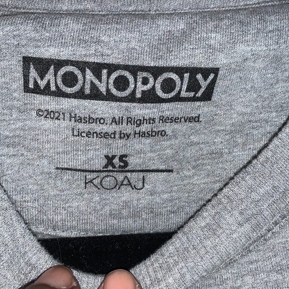 Oversized Monopoly Sweatshirt, Lagenlook, sz Extra Small. - Picture 3 of 8